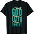 thumbnail image 1 of A Child Of God A Woman Of Faith A Warrior Of Christ Jesus T-Shirt Black 3X-Large, 1 of 4