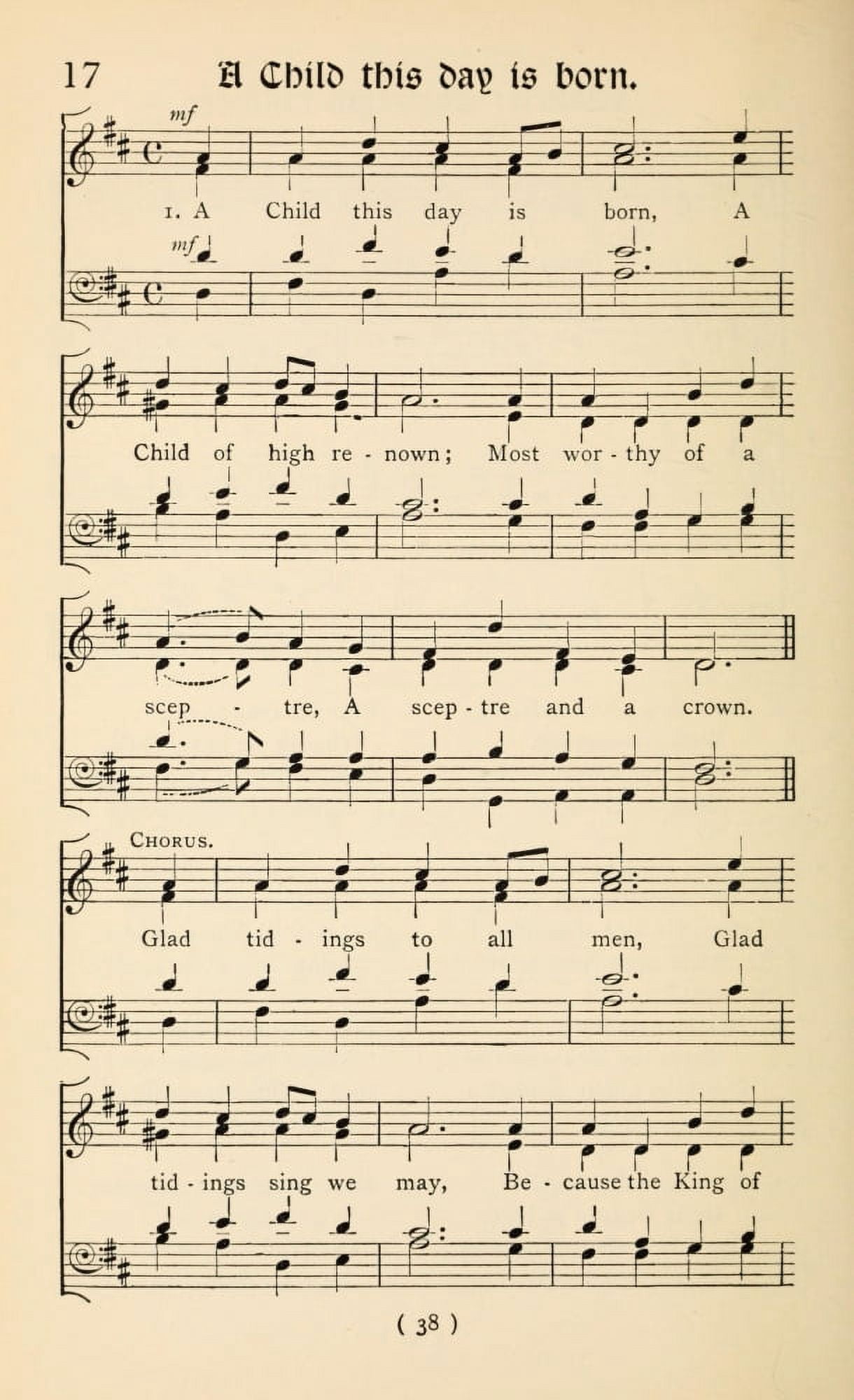 A Child this Day is Born 1 Christmas Carols New & Old 1850 Canvas Art - (18 x 24)