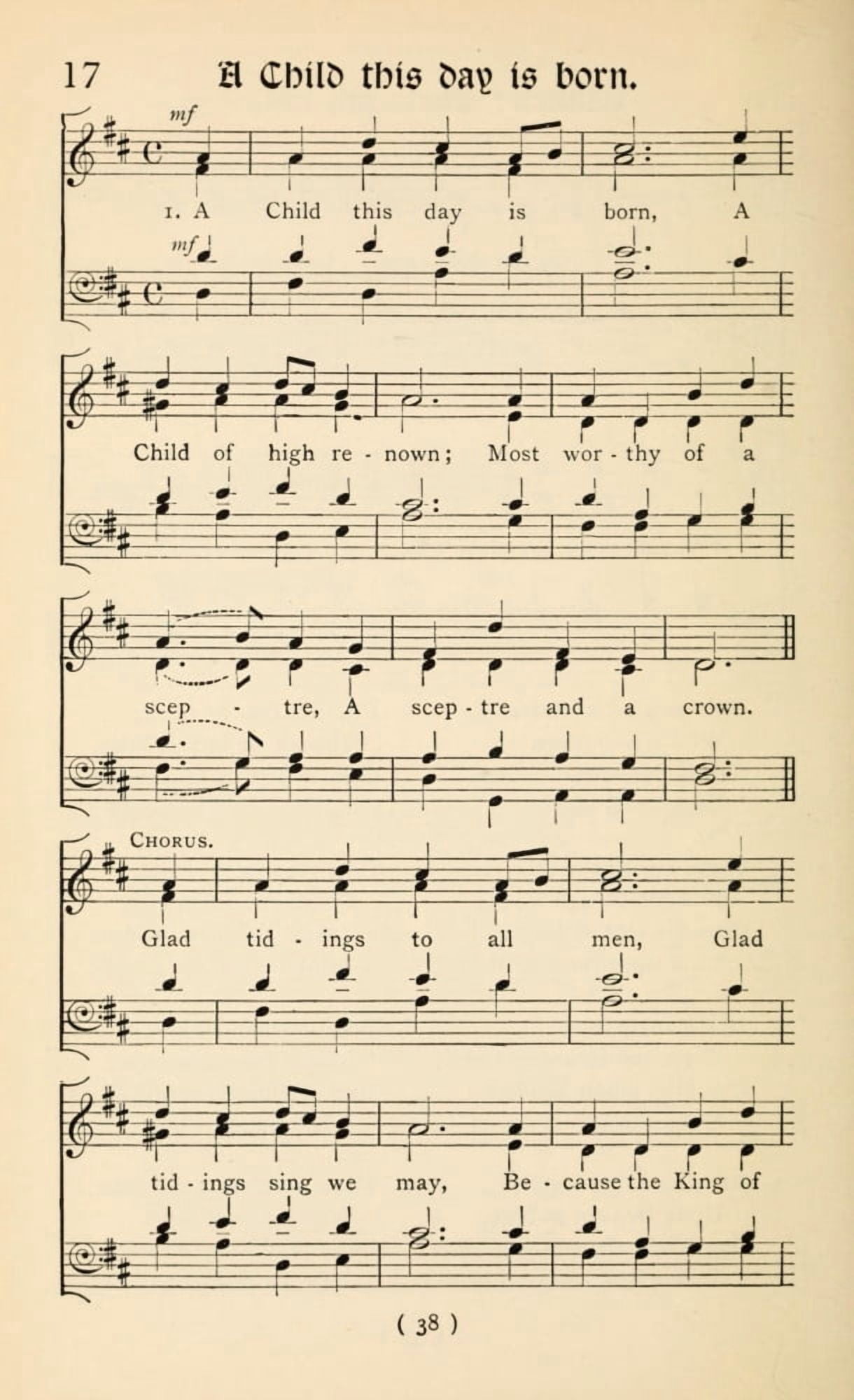 A Child this Day is Born 1 Christmas Carols New & Old 1850 Canvas Art - (24 x 36)
