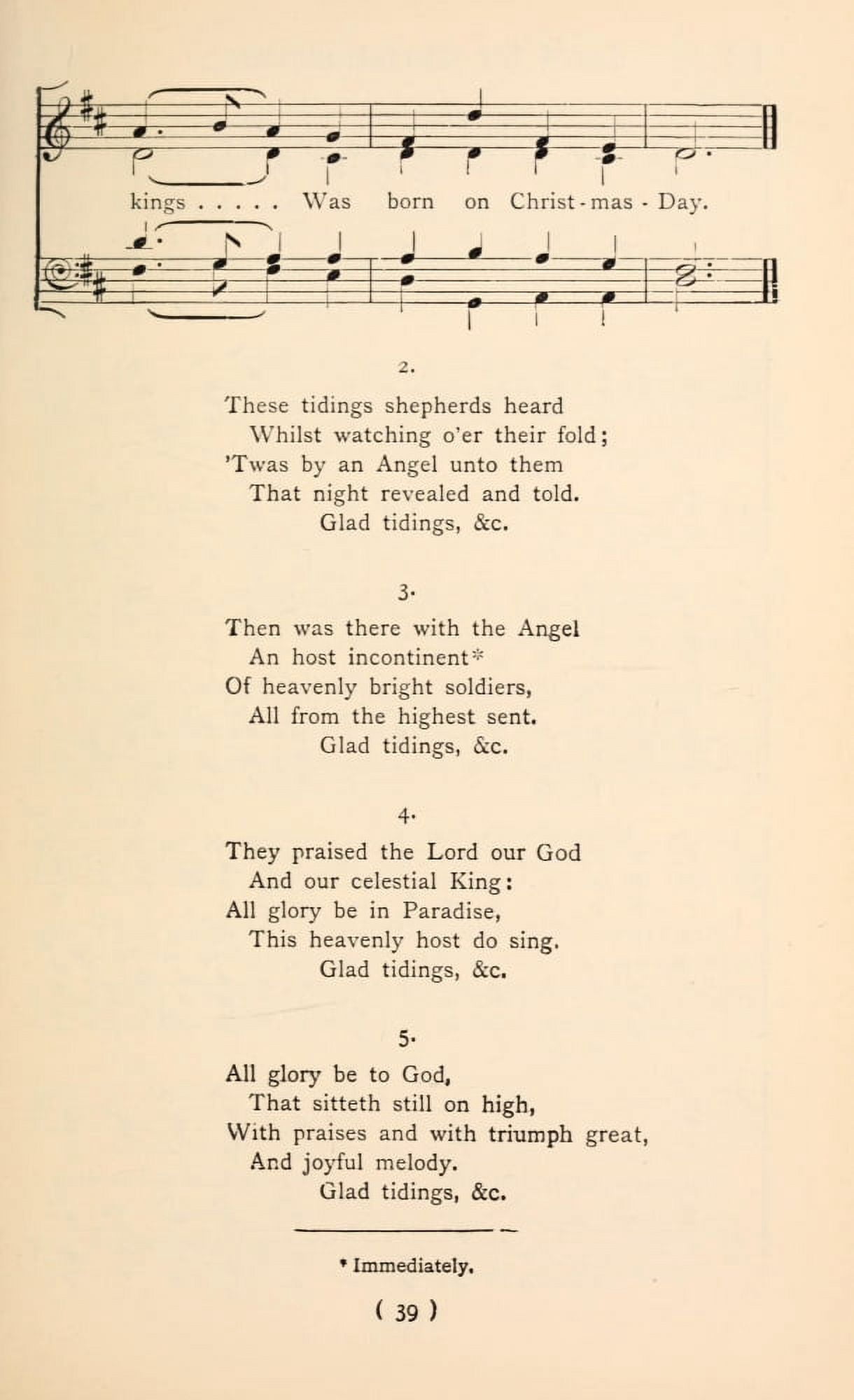 A Child this Day is Born 2 Christmas Carols New & Old 1850 Canvas Art - (18 x 24)