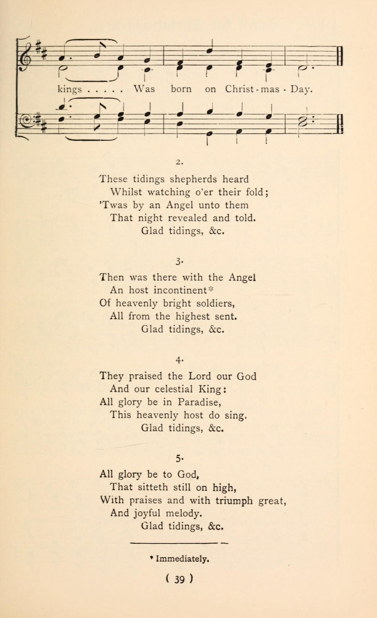 A Child this Day is Born 2 Christmas Carols New & Old 1850 Canvas Art - (24 x 36)