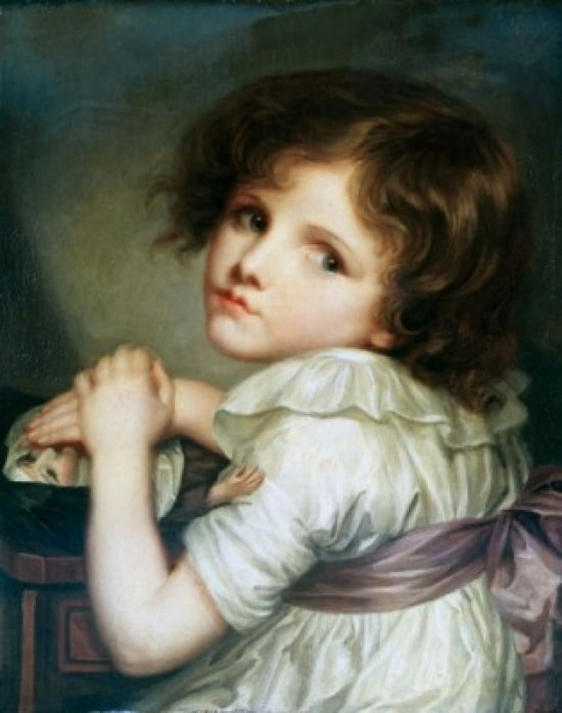A Child with a Doll Jean Baptiste Greuze (1725-1805 French) Musee du Louvre Paris Canvas Art - Jean Baptiste Greuze (24 x 36)