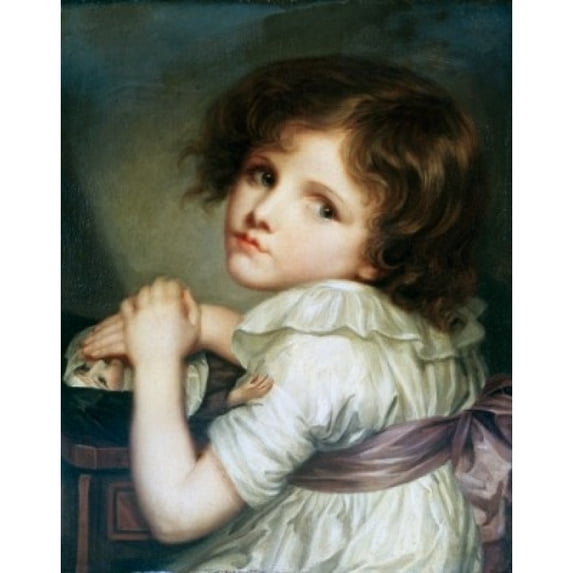 A Child with a Doll Jean Baptiste Greuze Musee du Louvre Paris Poster Print