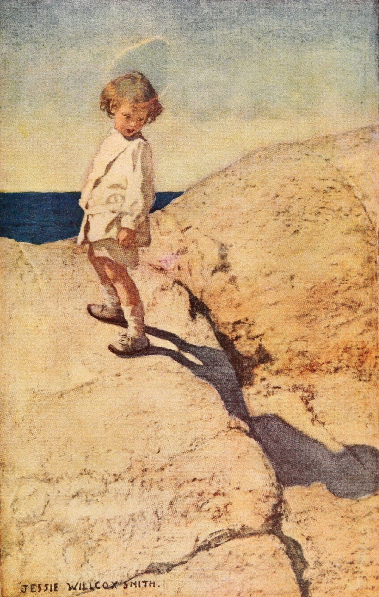 A Childs Garden of Verses 1905 My Shadow Canvas Art - Jessie Willcox Smith (18 x 24)