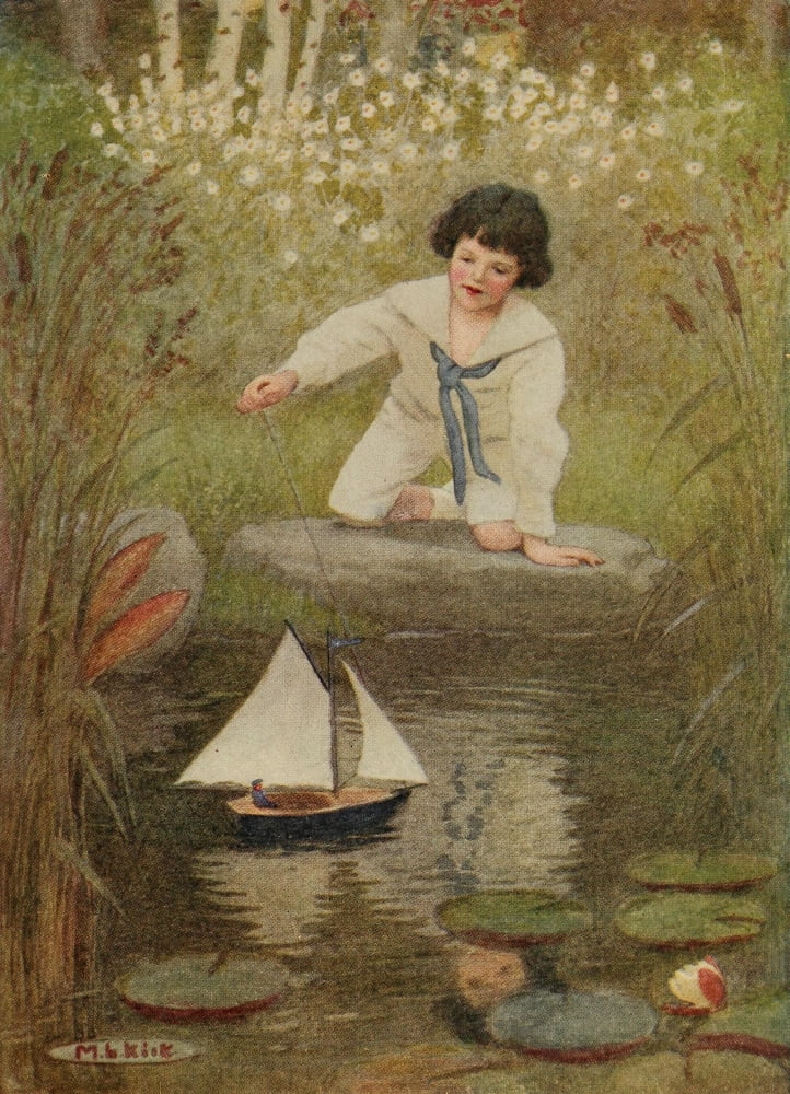 A Childs Garden of Verses 1919 Toy boat Canvas Art - Maria Kirk (18 x 24)