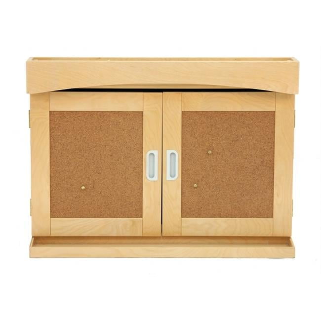 Natural Plywood Multi-Info Board with Cork and Chalk Panels
