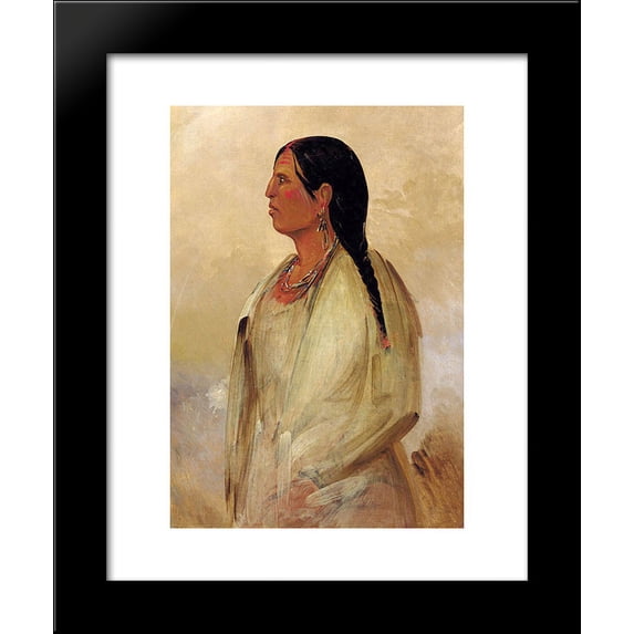 A Choctaw Woman 20x24 Framed Art Print by George Catlin