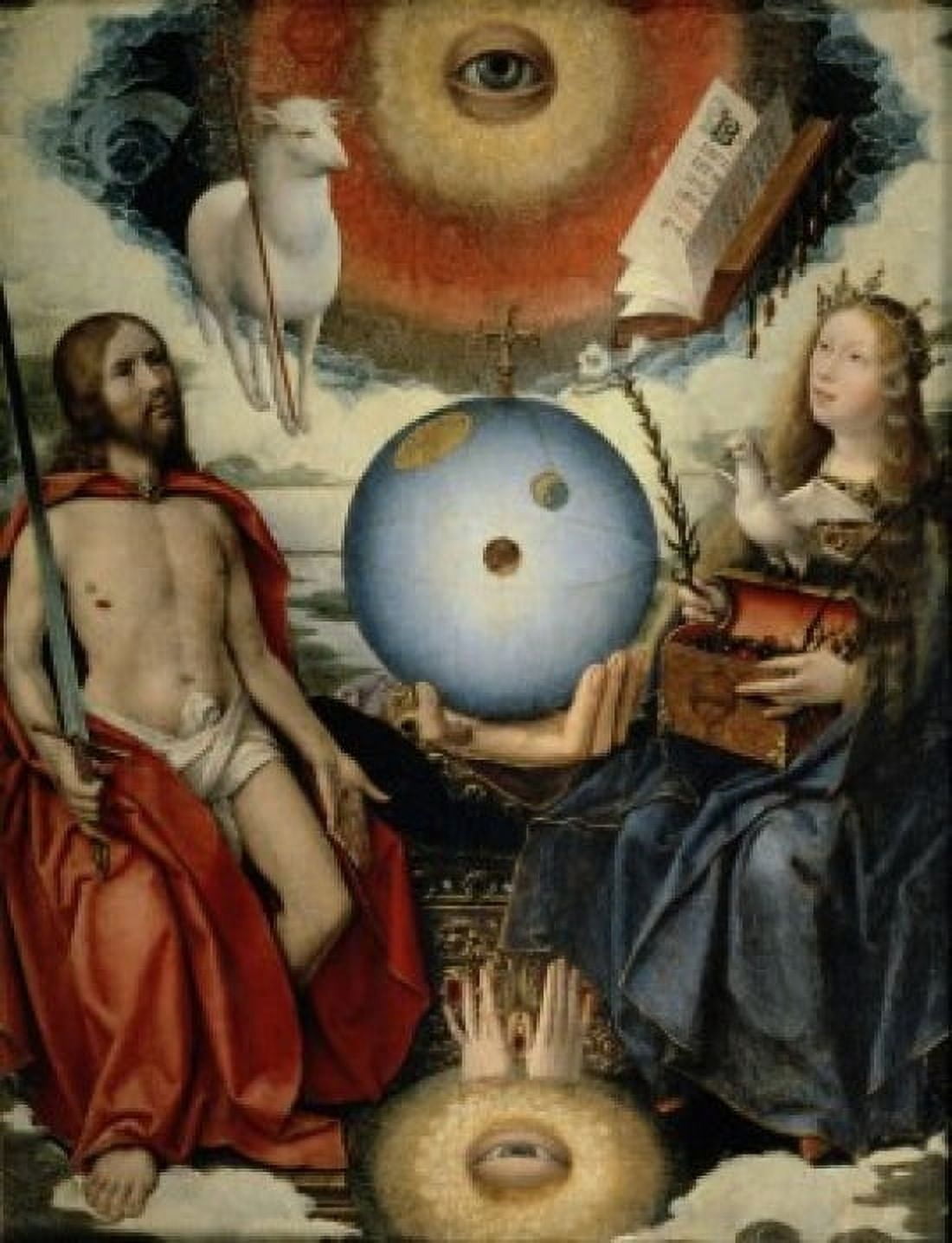 A Christian Allegory Jan Provost (1465-1529Flemish) Oil on Wood Musee du Louvre Paris Canvas Art - Jan Provost (24 x 36)