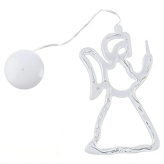 A Christmas Angel Suction Cup Led Decorative Lamp For Living Room Window Tree Warm Light 5Inch