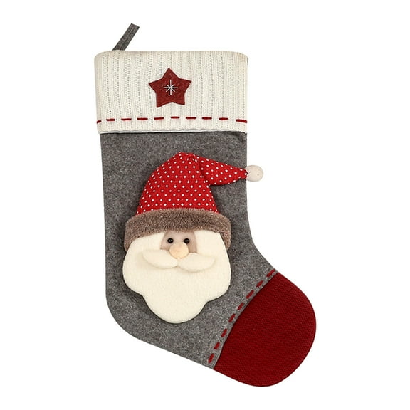 A Christmas Big Sock With Old Man Design For Tree Decoration And Gifts 46Cm Size
