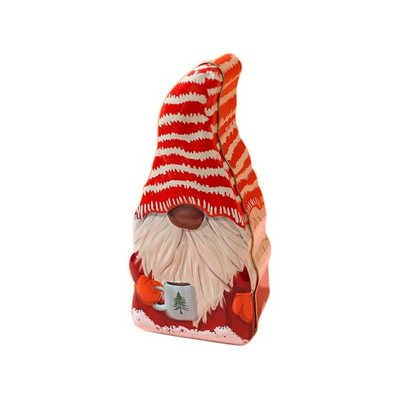 A Christmas Candy Box, Santa Claus Tin For Cookies Biscuits Chocolates, Portable Holiday Gift Box For Kids, Red Metal Design With Handle