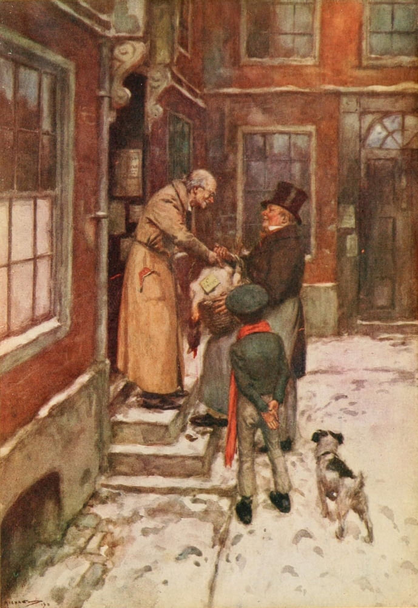 A Christmas Carol 1911 Turkey delivery Canvas Art - Arthur C Michael (18 x 24)
