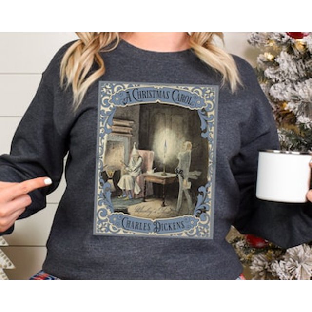 A Christmas Carol Shirt, Vintage Charles Dickens Victorian Crewneck