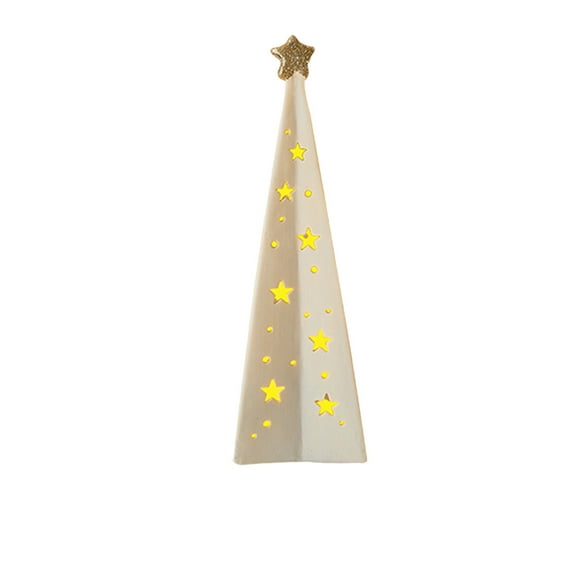 A Christmas Ceramic Snowman Tower Tabletop Decorations With Light Winter Ornament For Home Holiday Decoration 6Inch