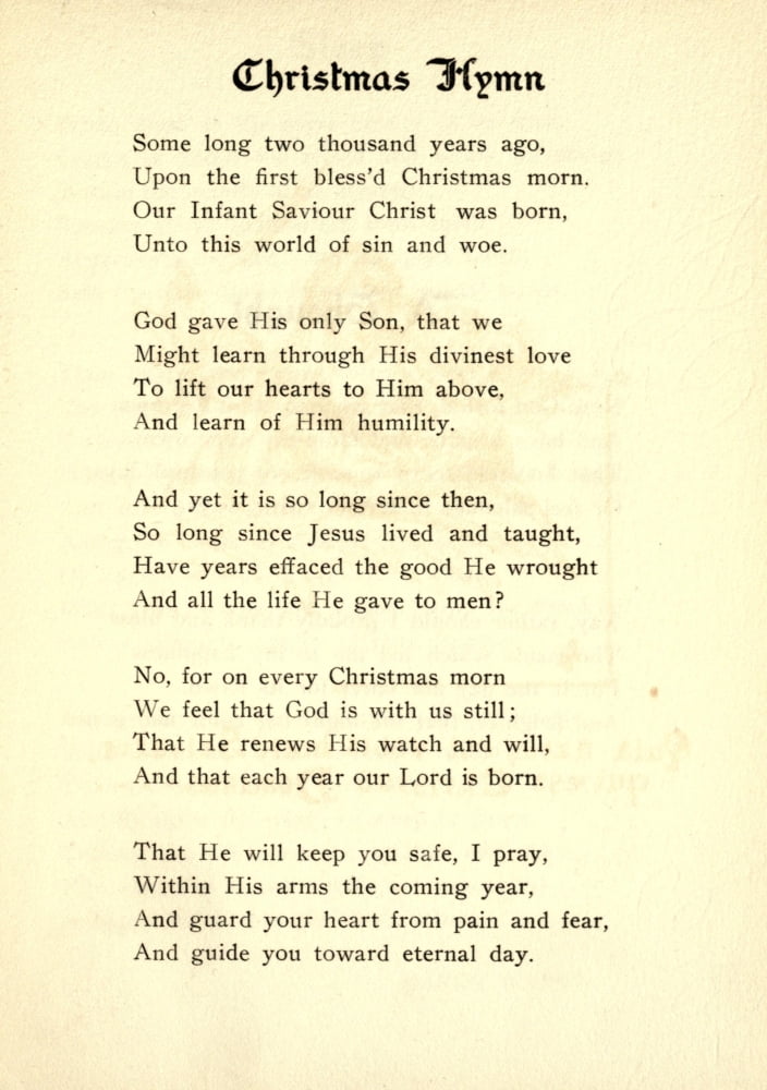 A Christmas Hymn & other Poems 1913 A Christmas Hymn Canvas Art - Ruby Boardman (24 x 36)