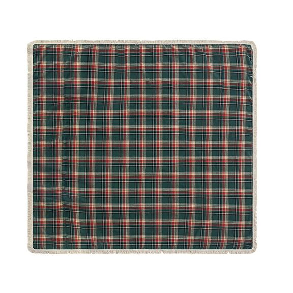A Christmas Plaid Sofa Blanket Non-Slip Full Cover Warm Decorative Throw For Living Room Furniture 180X230 Inches