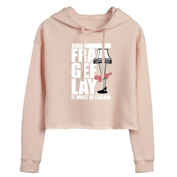 A Christmas Story - Ahhh Fra Gee Lay Must Be Italian - Juniors Cropped Pullover Hoodie