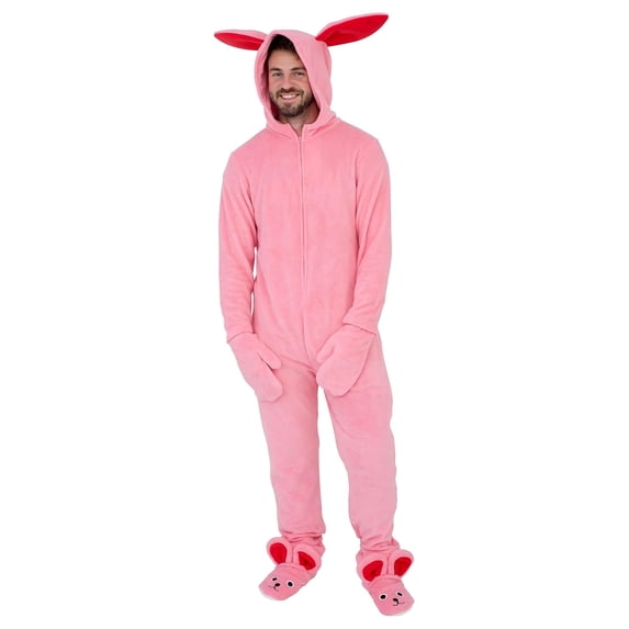Briefly Stated Adult Unisex A Christmas Story Bunny Union Suit Pajama Halloween Cosplay Costume