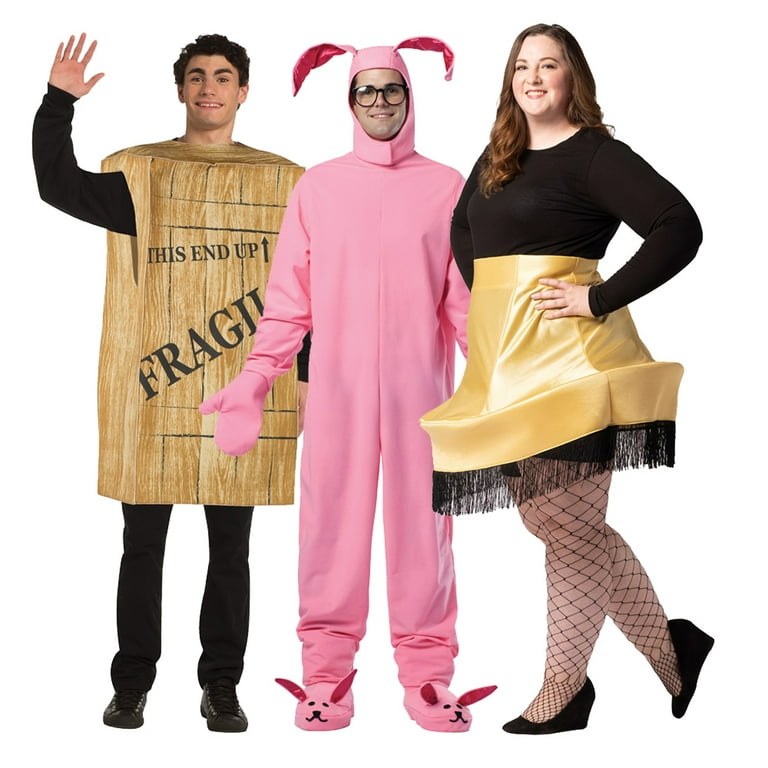 A Christmas Story Costume Set Bunny, Leg Lamp, Crate XLarge