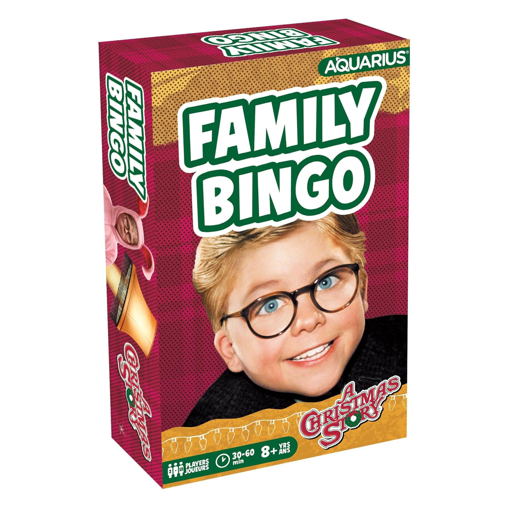 A Christmas Story Family Bingo Game with 18 Cards