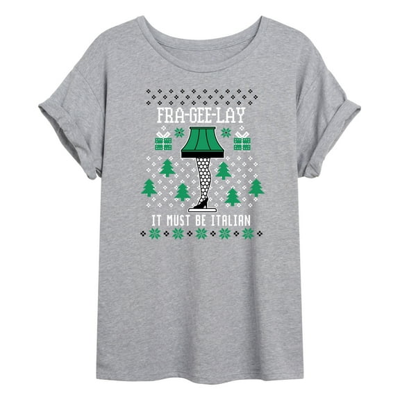 A Christmas Story - Frageelay Leg Lamp Ugly Sweater - Women's Oversized T-Shirt