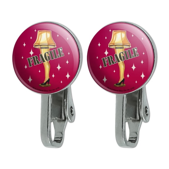 A Christmas Story Fragile Novelty Clip-On Stud Earrings
