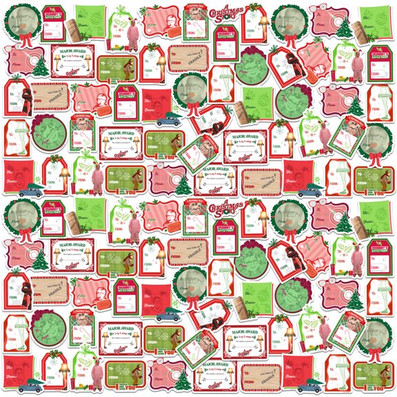 A Christmas Story Holiday Labels 100Ct Sticker Pack