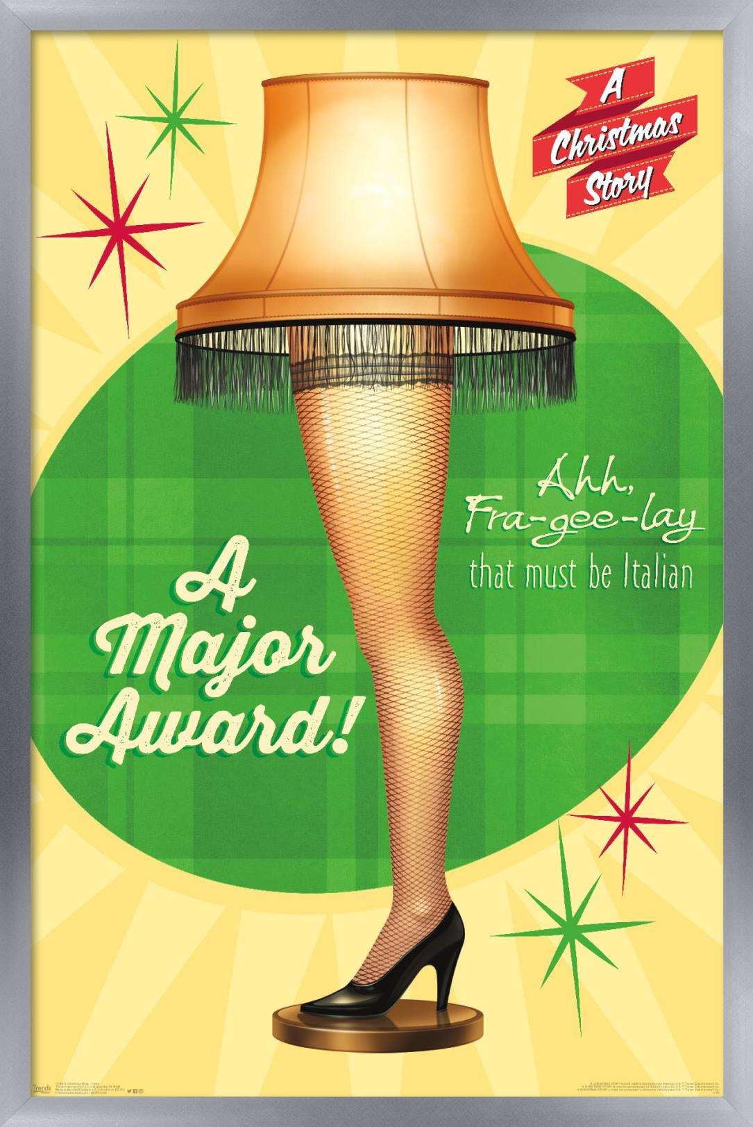 A Christmas Story - Lamp Wall Poster, 14.725" x 22.375", Framed