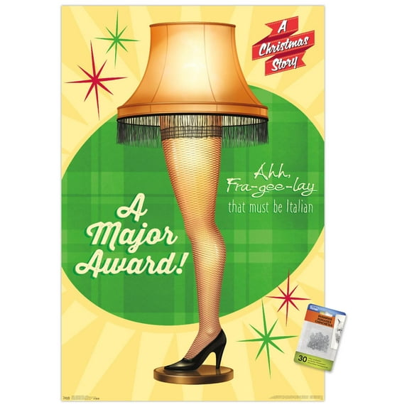 A Christmas Story - Lamp Wall Poster with Push Pins, 22.375" x 34"