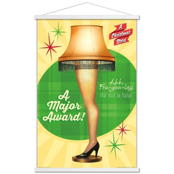 A Christmas Story - Lamp Wall Poster with Wooden Magnetic Frame, 22.375" x 34"