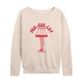 thumbnail image 1 of A Christmas Story - Leg Lamp Fragile Must Be Italian Lightweight French Terry Wide Neck Long Sleeve Graphic Shirt, 1 of 5