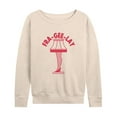thumbnail image 1 of A Christmas Story - Leg Lamp Fragile Must Be Italian - Women's Lightweight French Terry Pullover, 1 of 6