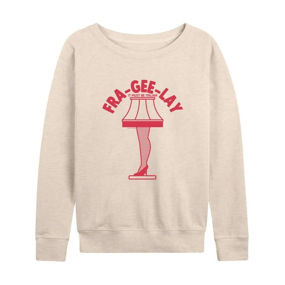 A Christmas Story - Leg Lamp Fragile Must Be Italian - Women's Lightweight French Terry Long Sleeve Shirt