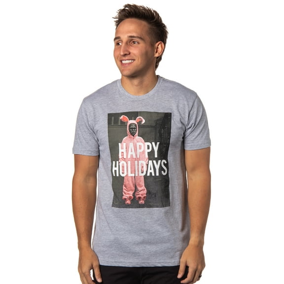 A Christmas Story Men's Ralphie Bunny Suit Happy Holidays Adult Graphic Print T-Shirt