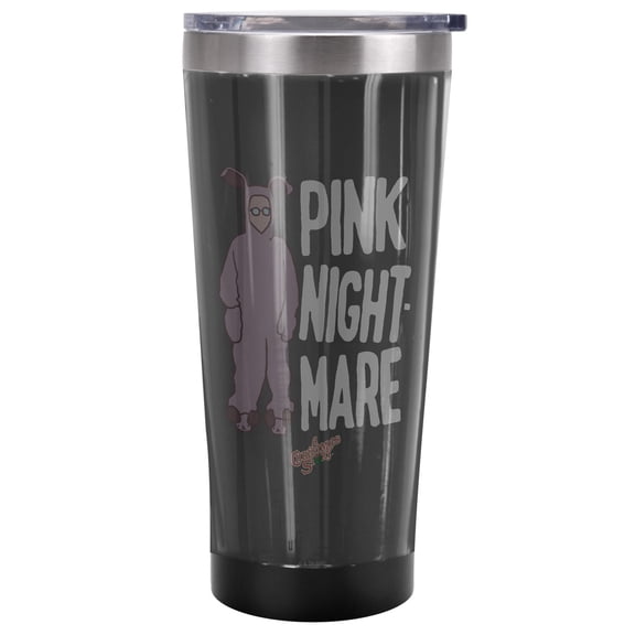 A Christmas Story Official Ralphie'S Pink Bunny Suit 20 oz Travel Tumbler, Stainless Steel, Vacuum Insulated with Leak Resistant Slide-Lock Lid