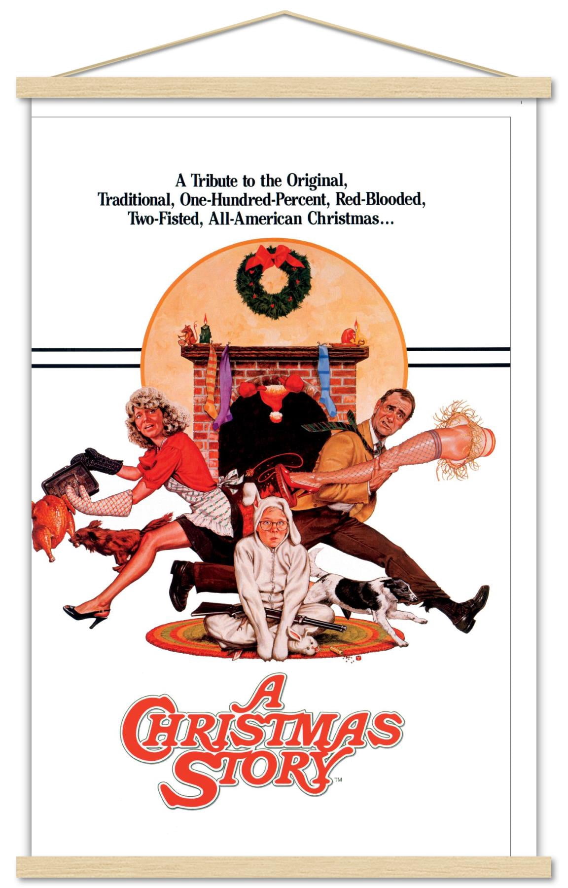 A Christmas Story - One Sheet Wall Poster with Wooden Magnetic Frame, 22.375" x 34"