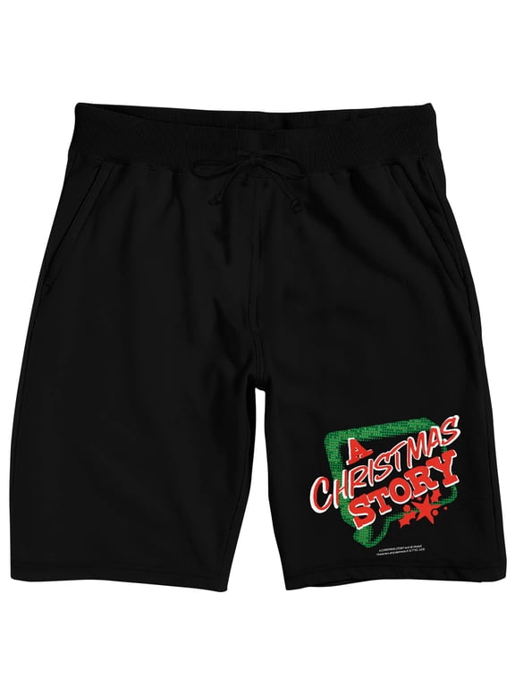 A Christmas Story Text Bubble Logo Men's Black Sleep Pajama Pants-L