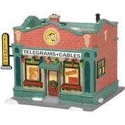A Christmas Story Village Hohman Telegraph Office Lit Building, 5.4 Inch, Multicolor