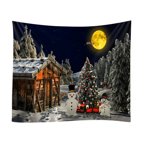 A Christmas Tapestry Hanging Blanket, 150X230Cm Polyester Wall Decor For Bedroom Living Room, Holiday Theme