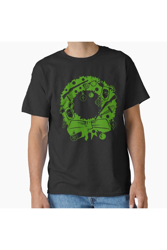 A Christmas Wreath GR With A Simple Festive Holiday Design G20975 Unisex T-Shirt, Up to Size 5XL