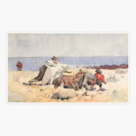A Clam Bake by Winslow Homer Sticker