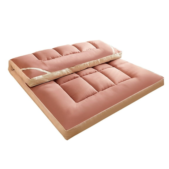 A Class Fiber Mattress 150x200cm (59x78.7in) Thickened Soft Padded Bed Mattress for Student Dorm Water-Washed Brushed Fabric, Foldable & Breathable