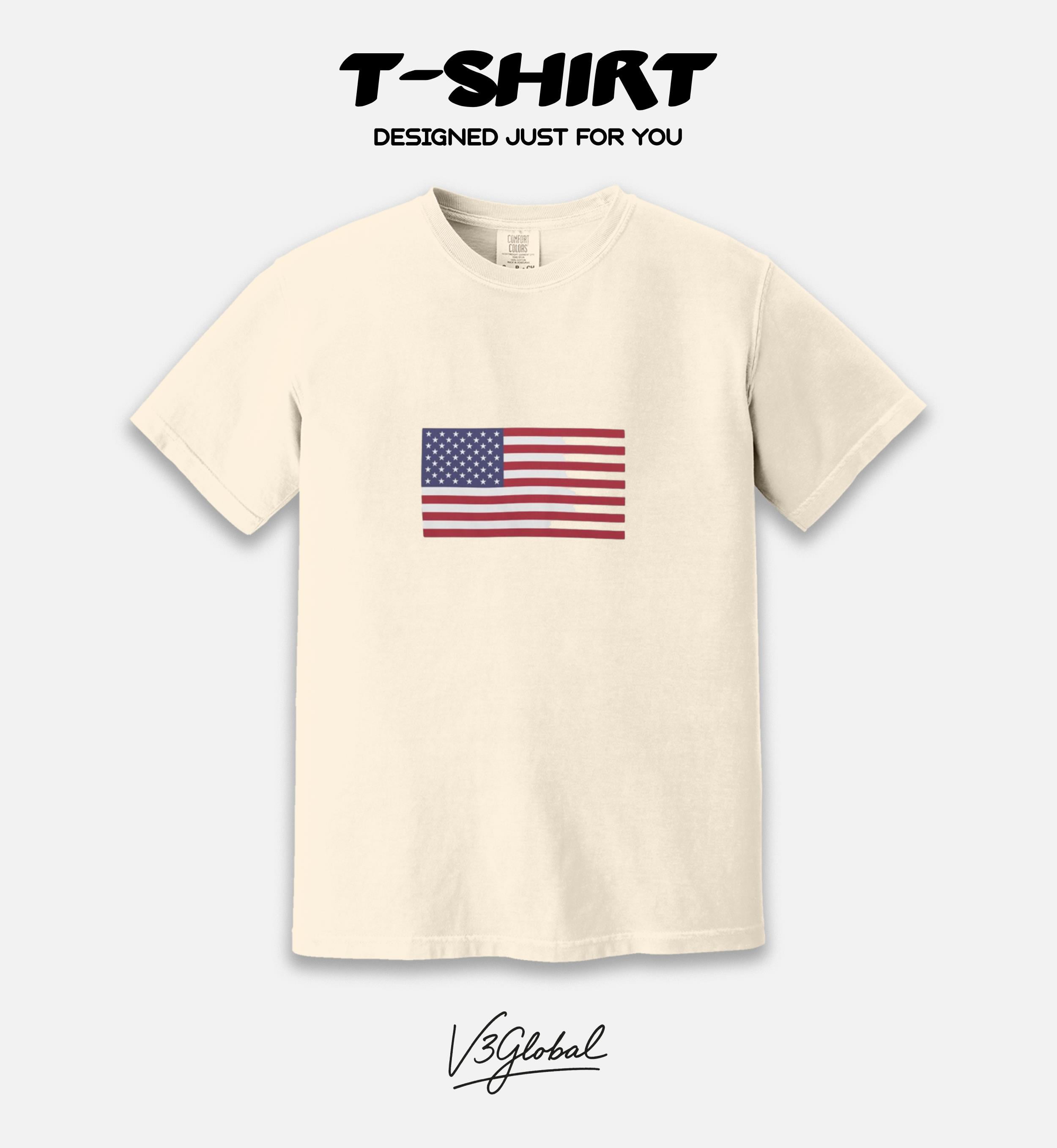 A Classic American Flag Design With The Stars and Stripes Comfort Color