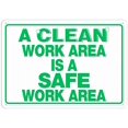thumbnail image 1 of A Clean Work Area is A Safe Work Area Sign 12 x 8 Inches - Rust Free Aluminum, Weatherproof Heavy Duty, Indoor Outdoor Home, Business, 1 of 6
