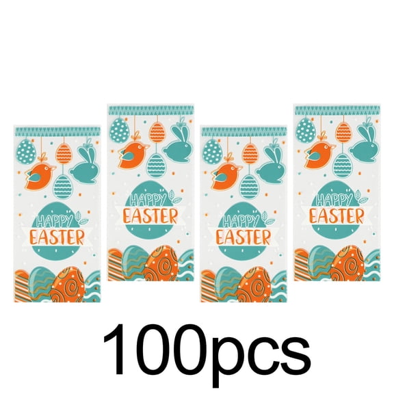 A Clear Plastic Gift Bags Easter Themed Rabbit Egg Design For Candy Treats Party Favors Packaging 100 Opp Bags With Ties