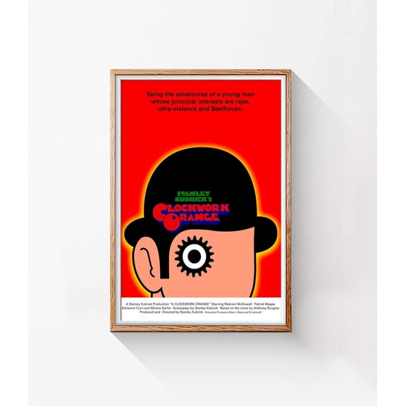 A Clockwork Orange 1971 Dystopian Crime Film Original PosterHq File Ready To Download & Print Decor For Living Room Bedroom