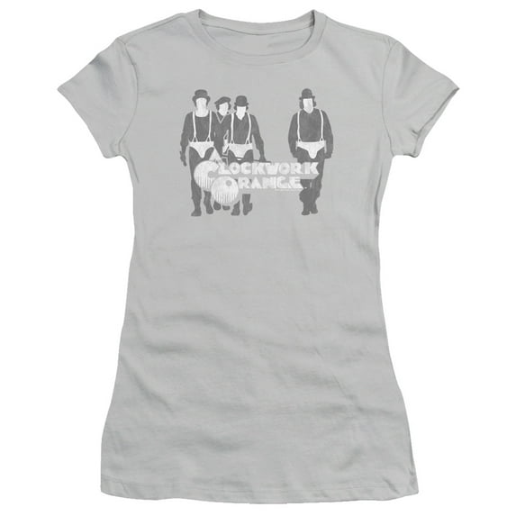 A Clockwork Orange Droogies S/S Junior Women's T-Shirt Sheer Silver