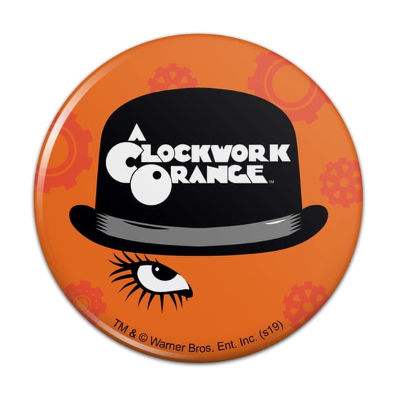 A Clockwork Orange Hat and Logo Kitchen Refrigerator Locker Button Magnet
