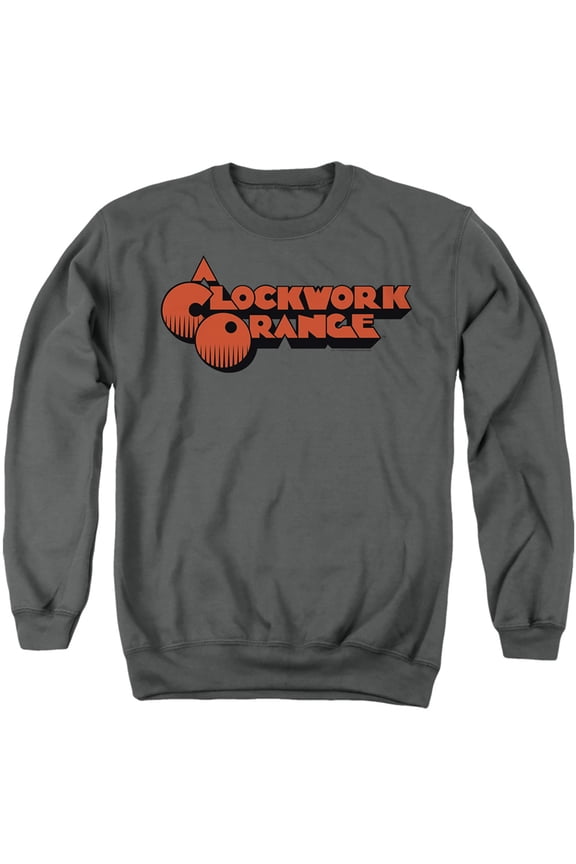 A Clockwork Orange Logo Unisex Adult Crewneck Sweatshirt (Large) Charcoal