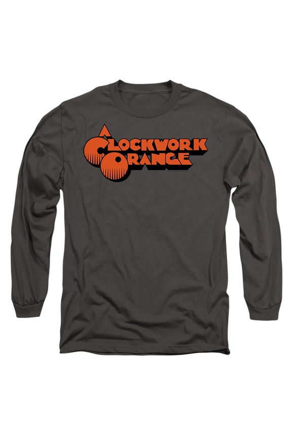 A Clockwork Orange Logo Unisex Adult Long-Sleeve T Shirt (Large) Charcoal